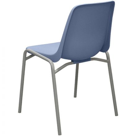 Стул GL_Комус Мебель Стрит RAL 9006, пластик RAL 5014 (голубой)