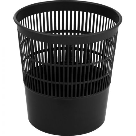 Корзина для мусора 10 л пластик черная (25.8х27.4 см) Корзина для мусора 10 л пластик черная (25.8х27.4 см)