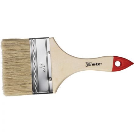 Кисть плоская 100 мм (4) натур. щетина дер. ручка Стандарт MTX 82545