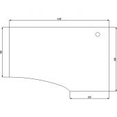 Стол Avance криволинейный 6С.023 1400х900х750 белый