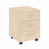 Nova S Тумба подкатная (3 ящика, с замком) В.ТМ-3 Бук артизан 407*439*556 Nova S Тумба подкатная (3 ящика, с замком) В.ТМ-3 Бук артизан 407*439*556