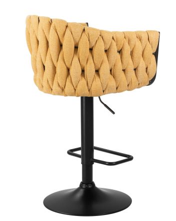 Набор 2 шт Стул барный DOBRIN LEON, жёлтая ткань (LAR 275-8)