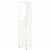 Yalta Шкаф узкий LT.SU-1.7 R (L) white Снежная патина/Стекло white 400*450*1987