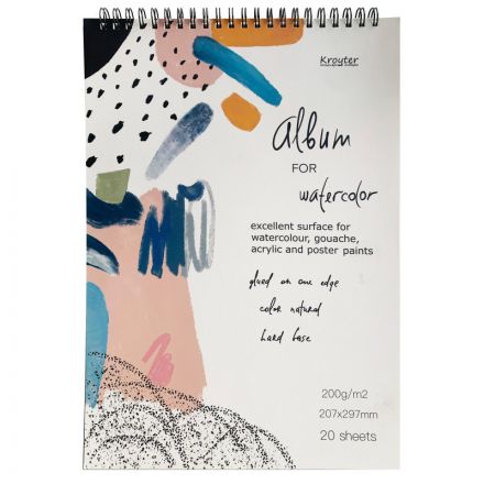 Альбом для рисования А4 48 л., спираль, обложка картон, HATBER, 205х290 мм, "Вихрь эмоций" (4 в спайке), 48А4Всп