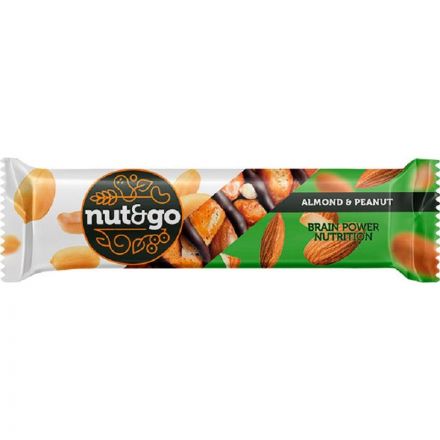 Батончик миндаль арахис Nut&go с арахисовой пастой 18 шт/уп