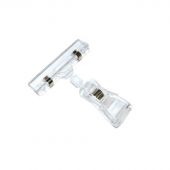 Ценникодержатель на прищепке с широким зажимом прозрачный (10 штук в упаковке)