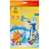 Фетр Мульти-Пульти, А4, 10л., 10цв., 2мм, перфорированный, "Енот в волшебном мире"