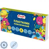 Пластилин классический Комус Класс Максики набор 6 цв 120 г, со стеком Пластилин классический Комус Класс Максики набор 6 цв 120 г, со стеком
