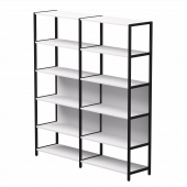 Набор стеллажных систем №6 Everprof EVO 1635x385x1840 Белый/Черный