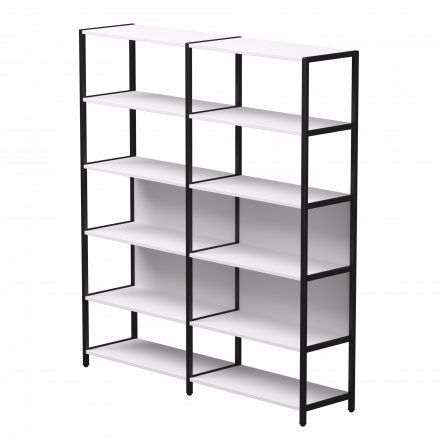 Набор стеллажных систем №6 Everprof EVO 1635x385x1840 Белый/Черный