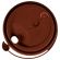 Крышка с питейником для бумажного стакана, ДИАМЕТР 90 мм, матовая коричневая, ПП, ВЗЛП, 3001М/Кор