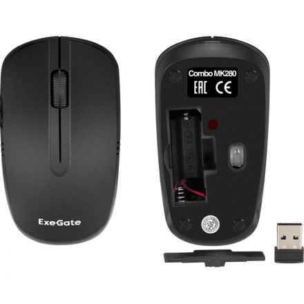 Набор клавиатура+мышь ExeGate Prof.St.Combo MK280(EX296104RUS)чер.Color Box