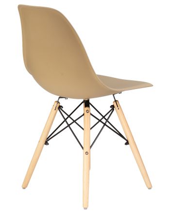 Стул обеденный DOBRIN DSW, ножки светлый бук, цвет бежевый (GR-03)