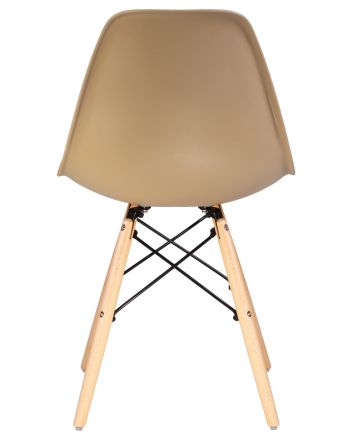 Стул обеденный DOBRIN DSW, ножки светлый бук, цвет бежевый (GR-03)