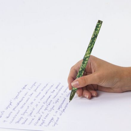 Ручка шариковая BRAUBERG SOFT TOUCH STICK "KHAKI", СИНЯЯ, мягкое покрытие, узел 0,7 мм, 143703