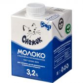 Молоко Снежок ультрапастеризованное 3,2%, 500мл