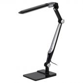 Светильник настольный ЭРА NLED-497-12W-BK светодиодный на струбцине, черный