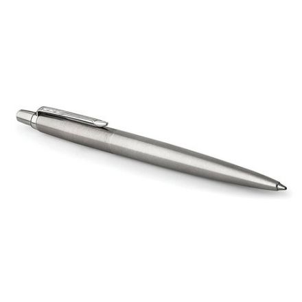Ручка шариковая PARKER "Jotter Core Stainless Steel CT", корпус серебристый, детали хром, синяя, 1953170