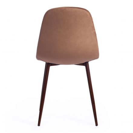 Стул BREEZE (mod. 4724) Велюр/металл , 44 х 53 х 87 см, Brown (коричневый) HLR11 / орех