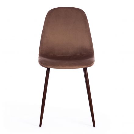 Стул BREEZE (mod. 4724) Велюр/металл , 44 х 53 х 87 см, Brown (коричневый) HLR11 / орех