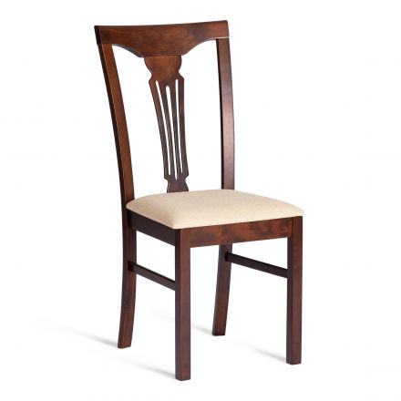 Стул - Гермес/ Hermes дерево гевея, 43х49х94см, Cappuchino , ткань бежевая (S178-4)