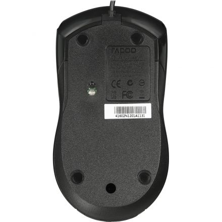 Мышь компьютерная RAPOO проводная N1200, цвет - черный