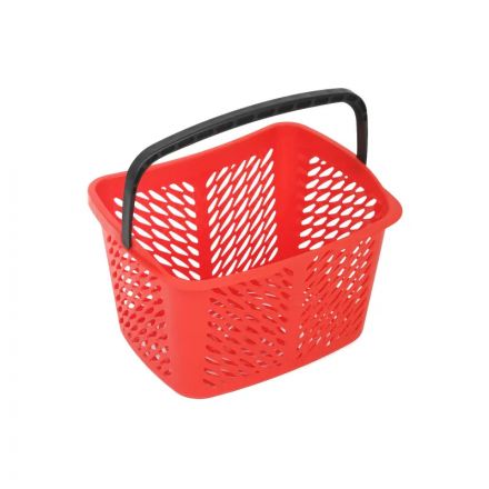 Корзина покупательская REK_Комус Мебель B20C.ECO.RD.BL 20л красн. с чер.руч