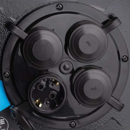 Удлинитель Topfort метал. КГ 3x2,5 кв.мм 20м 16А 4 гнезда с/з.,с/загл.,IP44