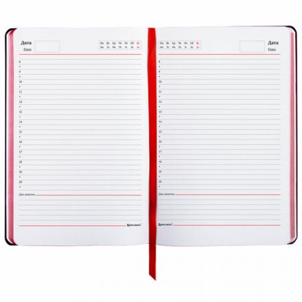 Ежедневник недатированный А5 (138х213 мм), BRAUBERG VISTA, под кожу, гибкий, 136 л., "Jazz", 112044