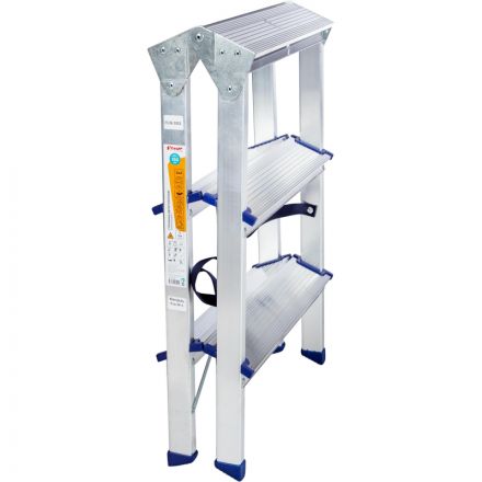 Стремянка двухсторонняя алюминиевая 3 ступени Комус      