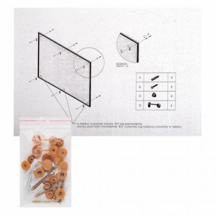 Доска пробковая для объявлений 100x200 см, коричневая рамка из МДФ, 2х3 OFFICE, (Польша), TC1020 СПб