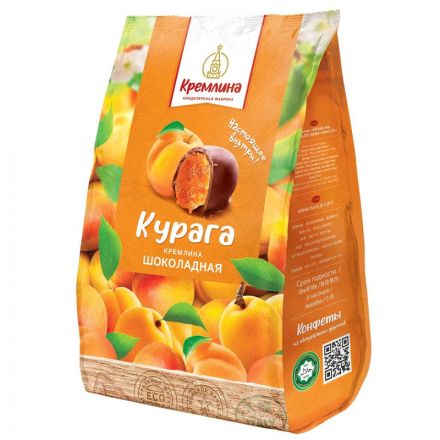 Конфеты шоколадные Кремлина Курага шоколадная, 190г Конфеты шоколадные Кремлина Курага шоколадная, 190г