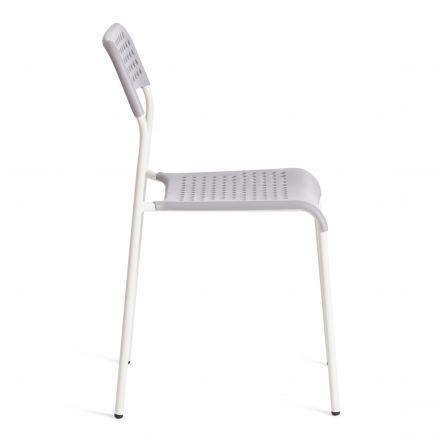 Стул ADDE (mod. C-049) / 1 шт. в упаковке металл/пластик, 39 х 49 х 78 см, Grey (серый) /White (белый)