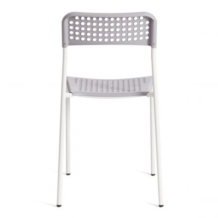 Стул ADDE (mod. C-049) / 1 шт. в упаковке металл/пластик, 39 х 49 х 78 см, Grey (серый) /White (белый)