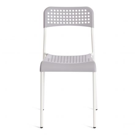 Стул ADDE (mod. C-049) / 1 шт. в упаковке металл/пластик, 39 х 49 х 78 см, Grey (серый) /White (белый)