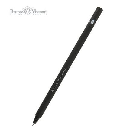 Ручка гелевая BRUNO VISCONTI "Super Slim Black", СИНЯЯ, узел 0,28 мм, линия 0,2 мм, 20-0398 Ручка гелевая BRUNO VISCONTI "Super Slim Black", СИНЯЯ, узел 0,28 мм, линия 0,2 мм, 20-0398