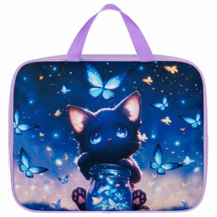 Папка на молнии с ручками BRAUBERG А4, 1 отделение, полиэстер, 80 мм, "Night catcher", 273301 Папка на молнии с ручками BRAUBERG А4, 1 отделение, полиэстер, 80 мм, "Night catcher", 273301