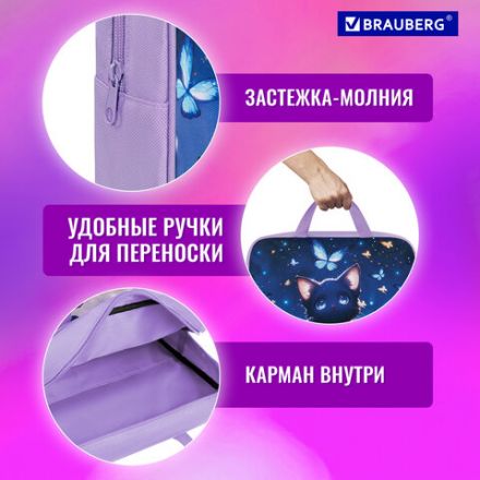 Папка на молнии с ручками BRAUBERG А4, 1 отделение, полиэстер, 80 мм, "Night catcher", 273301 Папка на молнии с ручками BRAUBERG А4, 1 отделение, полиэстер, 80 мм, "Night catcher", 273301