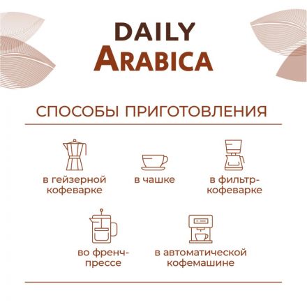 Кофе Poetti Daily Arabica в зернах, 1кг