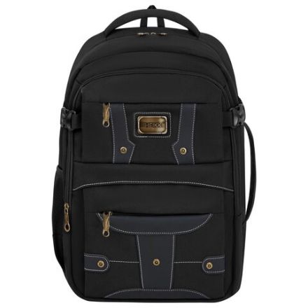 Рюкзак HEIKKI DESERTED (ХЕЙКИ) универсальный, отделение для ноутбука, EVA-спинка, черный, 48х34х18 см, 273876