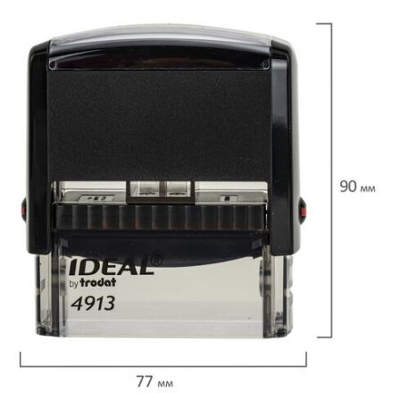 Оснастка для штампа, размер оттиска 58х22 мм, синий, TRODAT IDEAL 4913 P2, подушка в комплекте, 125423