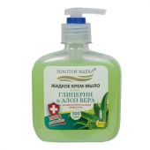 Мыло-крем жидкое 300 г ЗОЛОТОЙ ИДЕАЛ "Глицерин и алоэ вера",с антибактериальным эффектом, дозатор, 606412 Мыло-крем жидкое 300 г ЗОЛОТОЙ ИДЕАЛ "Глицерин и алоэ вера",с антибактериальным эффектом, дозатор, 606412