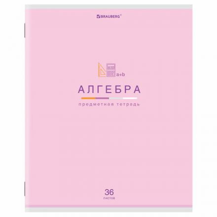 Тетрадь предметная "МИР ЗНАНИЙ" 36 л., обложка мелованная бумага, АЛГЕБРА, клетка, BRAUBERG, 404593 Тетрадь предметная "МИР ЗНАНИЙ" 36 л., обложка мелованная бумага, АЛГЕБРА, клетка, BRAUBERG, 404593