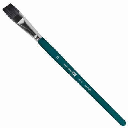 Кисти художественные набор 15 шт.+мастихин, в пенале, изумрудные, синтетика, BRAUBERG ART DEBUT, 201045