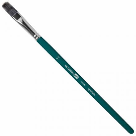 Кисти художественные набор 15 шт.+мастихин, в пенале, изумрудные, синтетика, BRAUBERG ART DEBUT, 201045