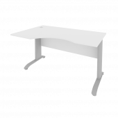 Riva Metal-L Стол криволинейный левый ПЛ.СА-2 (L) Белый/Тёмно-серый металл 1400*900*750 Riva Metal-L Стол криволинейный левый ПЛ.СА-2 (L) Белый/Тёмно-серый металл 1400*900*750