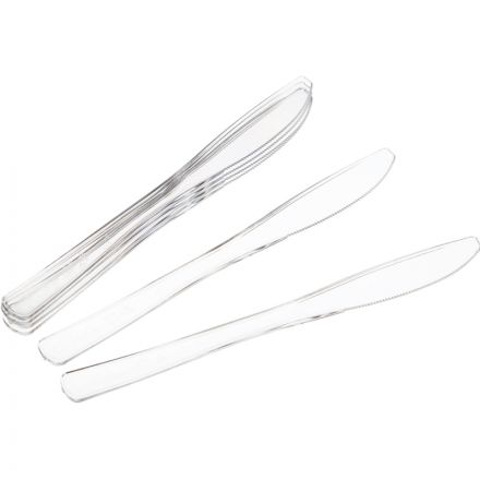 Нож одноразовый 200мм прозрачный ПС 50шт/уп