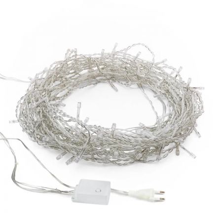 Гирлянда светодиодная Твинкл Лайт 6 метров, прозрач ПВХ, Белый 303-175