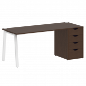 Home Office Стол письменный VR.SP-3-178.4.A Венге/Белый металл 1780*720*750