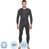 Термофутболка с длинным рукавом муж. т.серая Activ-35 р-р 46